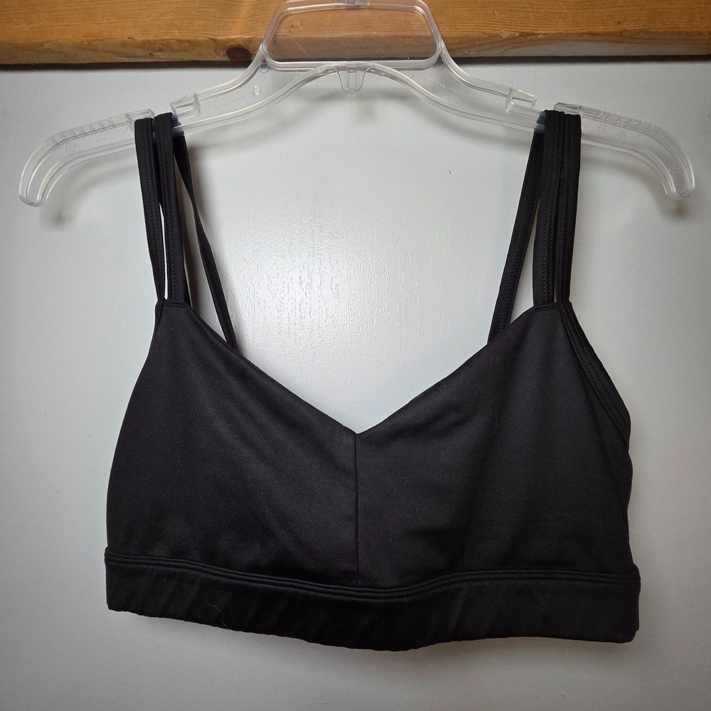 Alo Women's Black Sports Bra Athleisure Active Gym Lifting Training Workout
